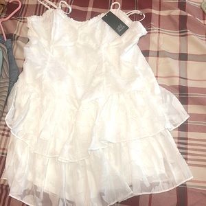 white L Wild Fable dress unused with tag still attached